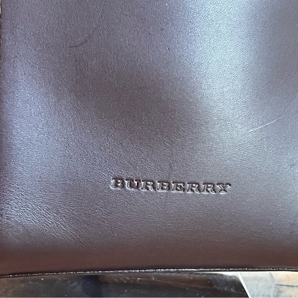 Burberry Dark Leather Nova Check Interior Tote - Picture 2 of 12